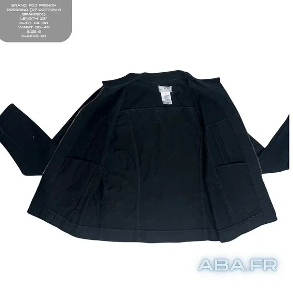 FDJ Black Jean Jacket - Picture 4 of 5